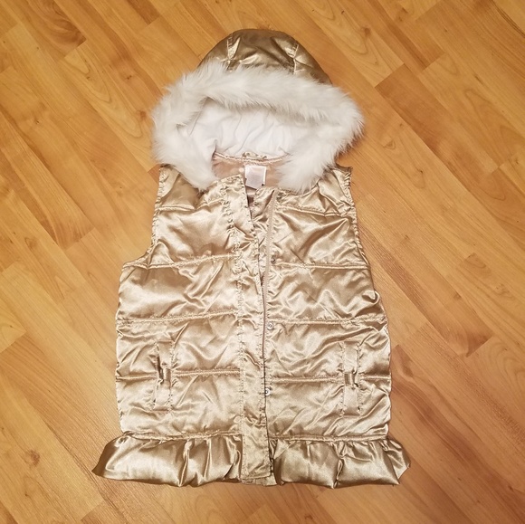 GYMBOREE | gold puffer vest - Picture 5 of 6